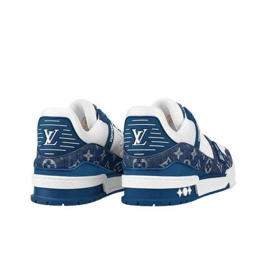 Louis Vuitton LV Trainer Monogram Denim Blanco Azul