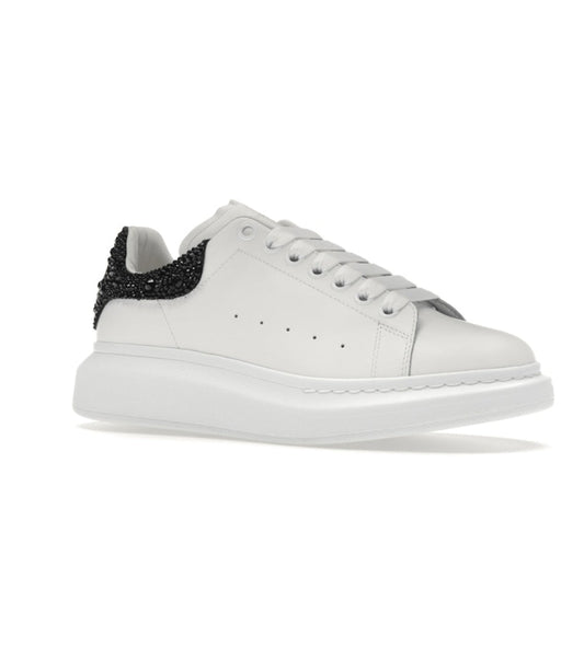 ALEXANDER MCQUEEN OVERSIZED EN BLANCO CON CRISTALES EN NEGRO